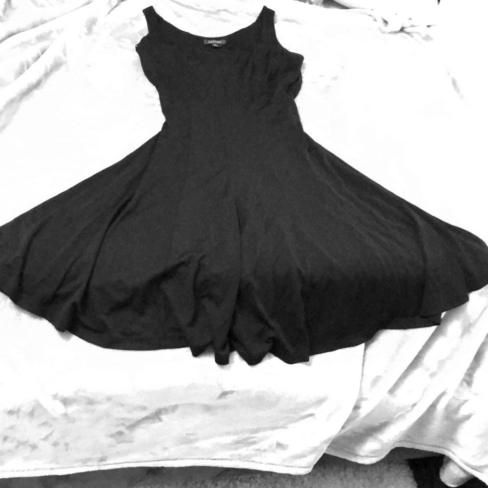 Black fit and flare dress